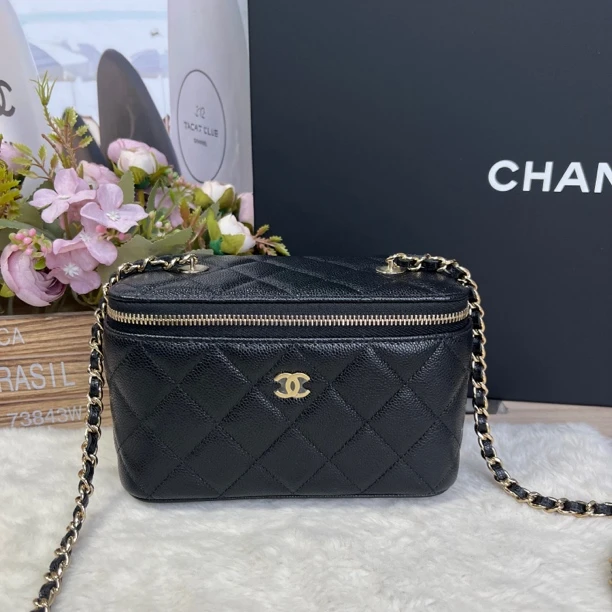 99新 Chanel/香奈儿 黑金荔枝牛长盒子(24芯片)