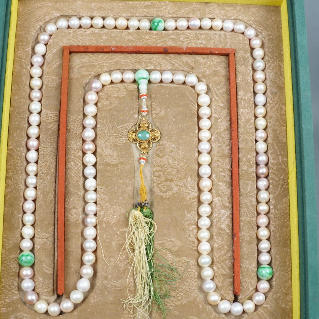 Tgz38 清代 珍珠朝珠