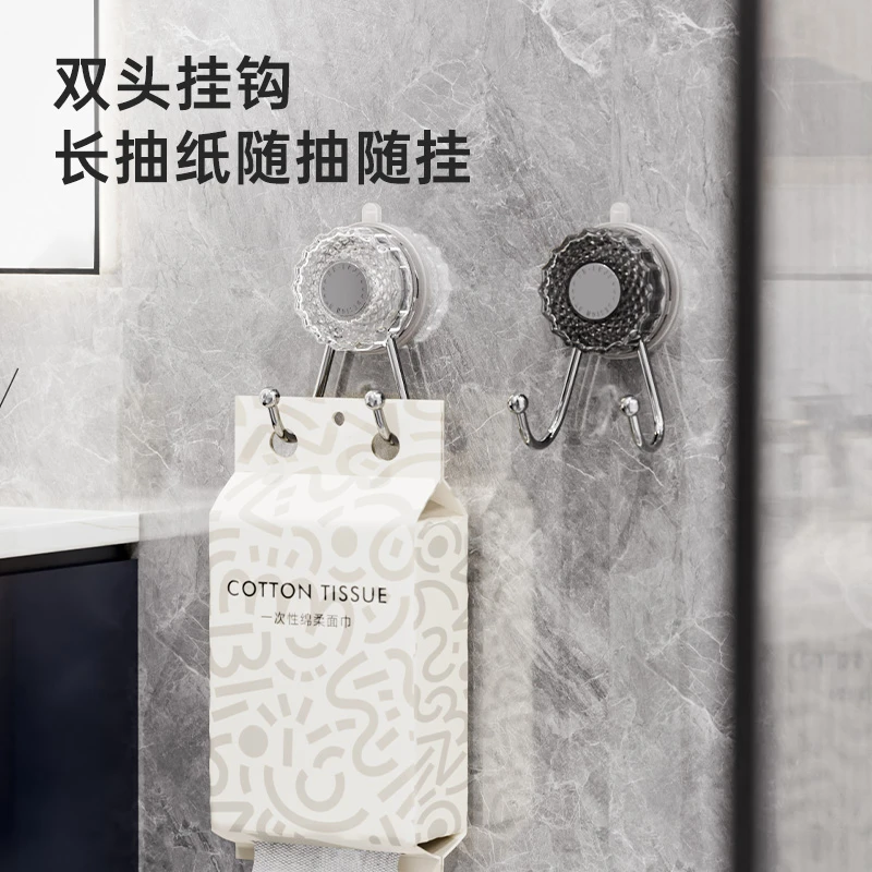 【创想家居】吸盘挂钩轻奢免打孔门后挂衣钩卫生间强承重卫生间粘钩