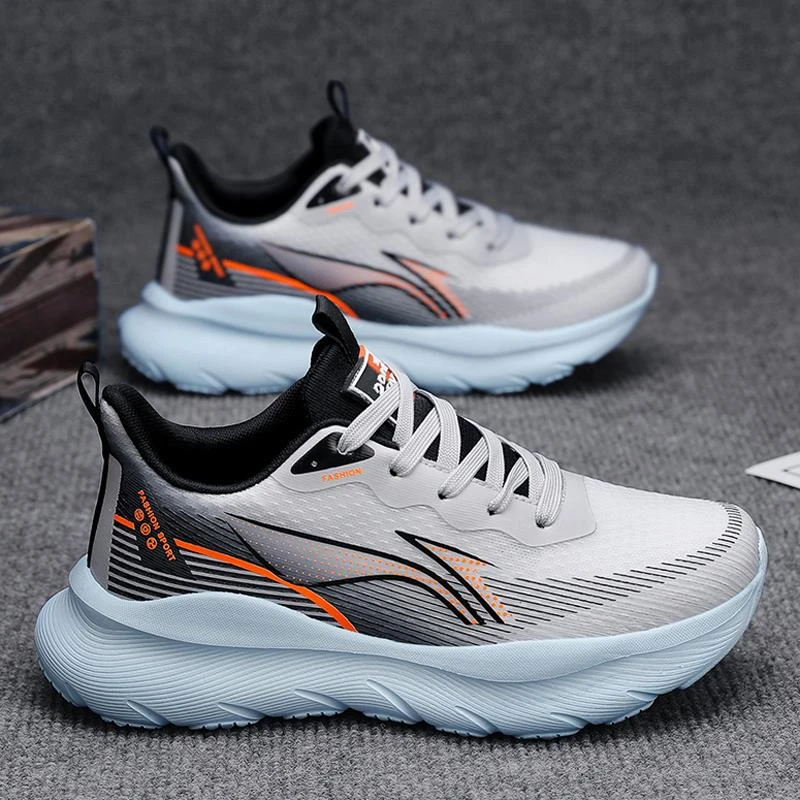 男鞋春季青少年超轻减震软底运动鞋学生防滑网面透气休闲跑步潮鞋