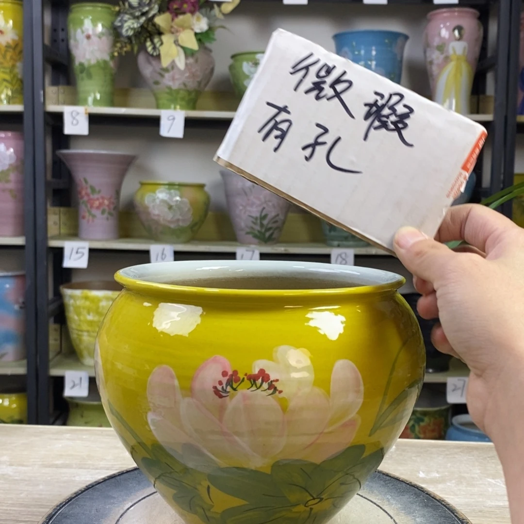 景德镇手工手绘陶瓷花盆