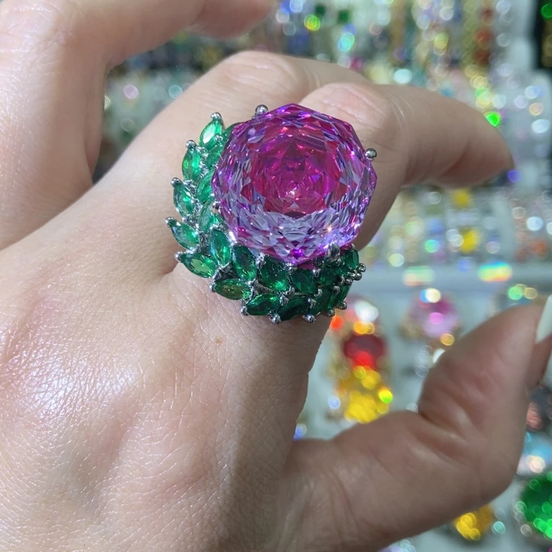 66锆石（处理）戒指