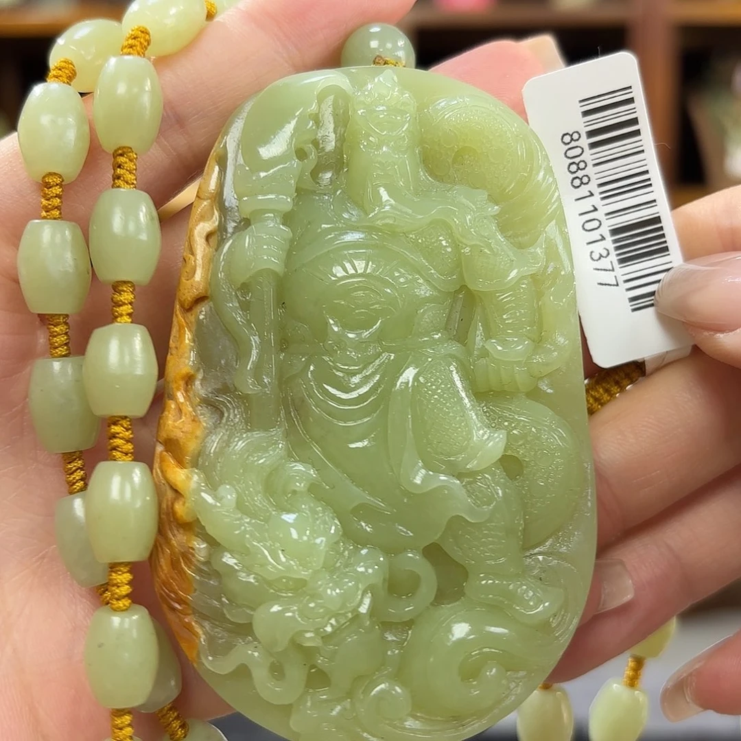 和田玉吊坠关公未镶嵌