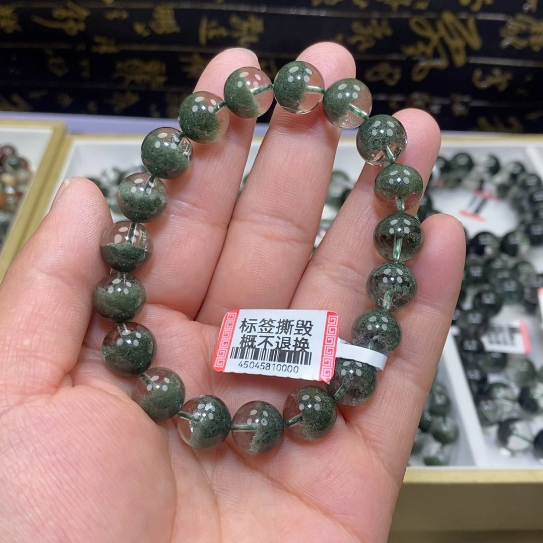水晶绿幽灵手串未镶嵌