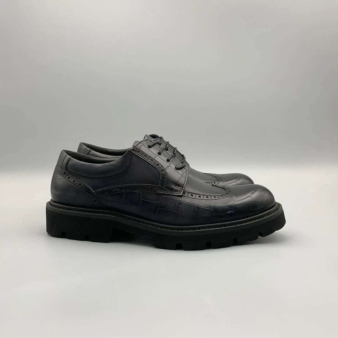 Pierre Shark/鲨鱼英伦时尚男士流苏套脚正装鞋3035