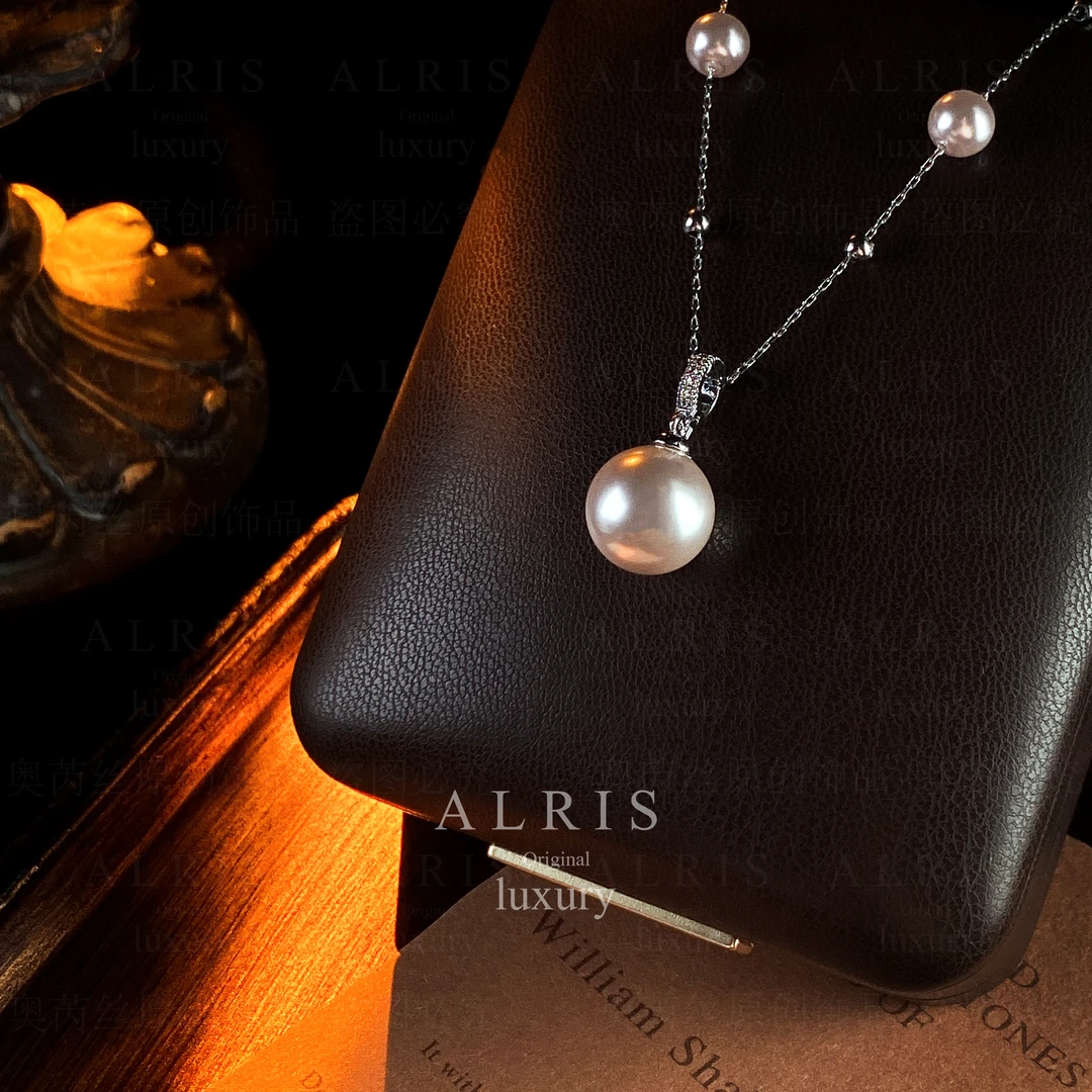 X0821轻奢温柔气质淡紫珍珠项链