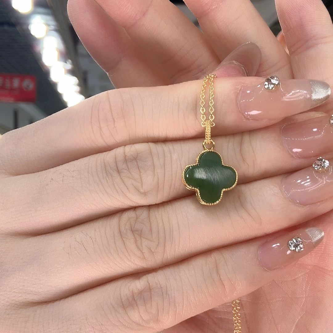 和田玉银S925镶嵌吊坠(赠链)