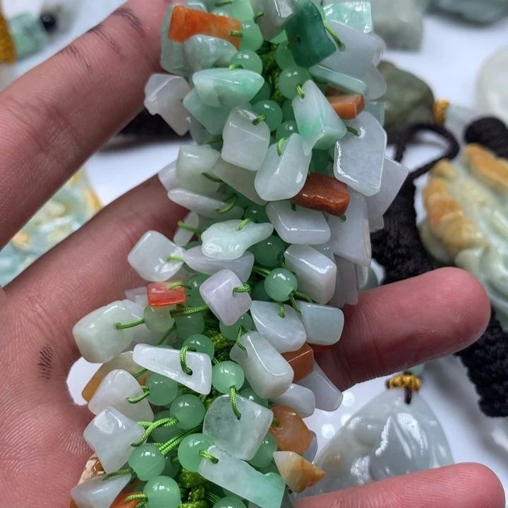 颈饰未镶嵌翡翠保真天然a货翡翠