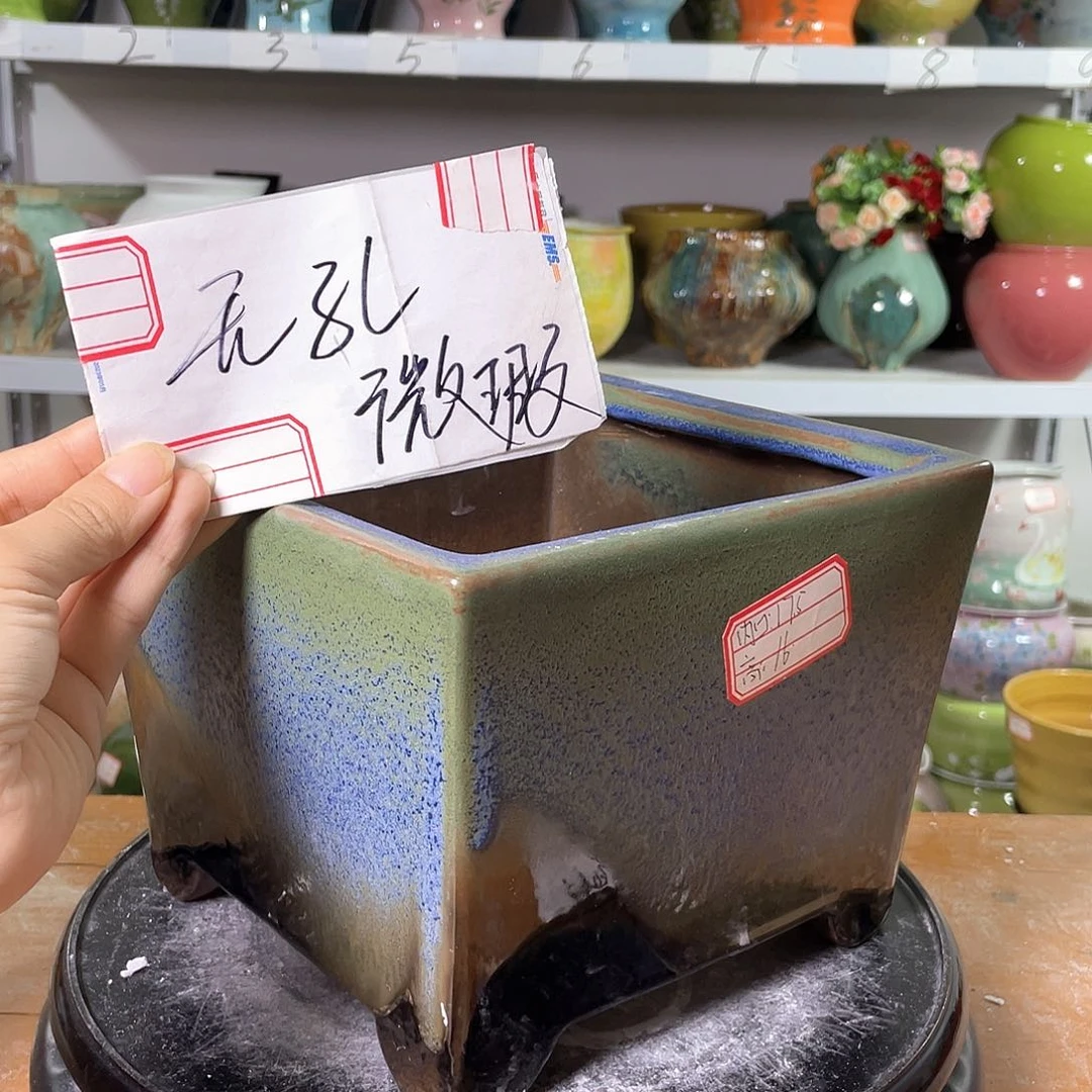 巴**雨景德镇陶瓷花盆微瑕花器