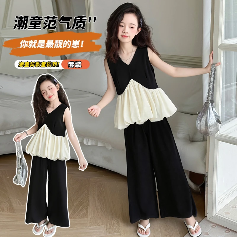 女童超好看套装2025夏季新款女大童高级感穿搭儿童夏日短裤两件套