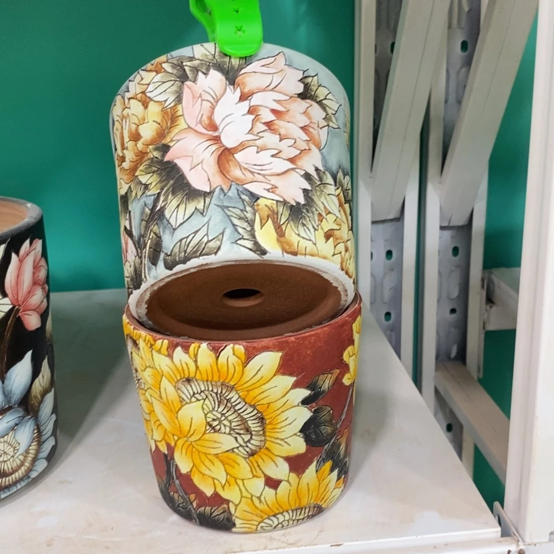 紫砂花盆水晶花盆182