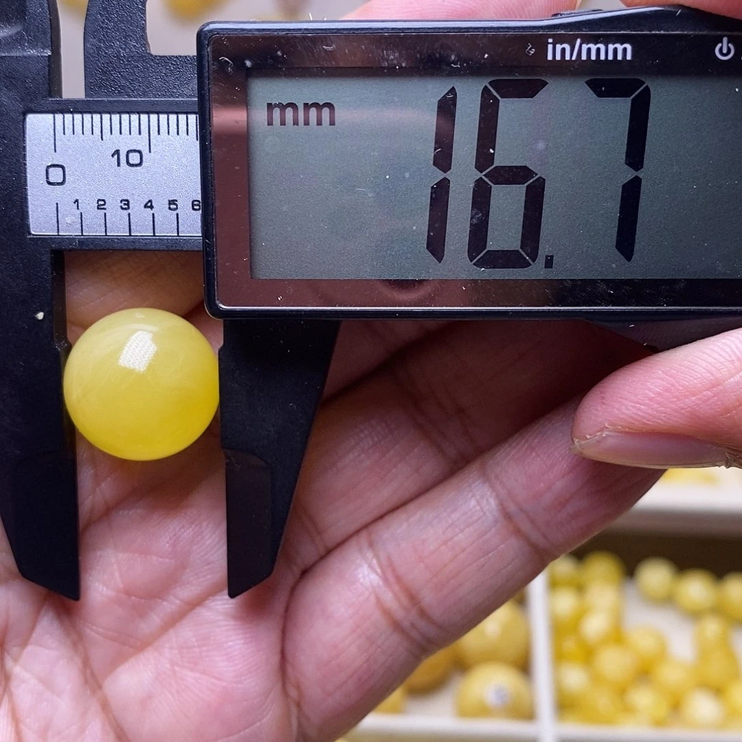 裸石琥珀未镶嵌蜜蜡圆珠微瑕