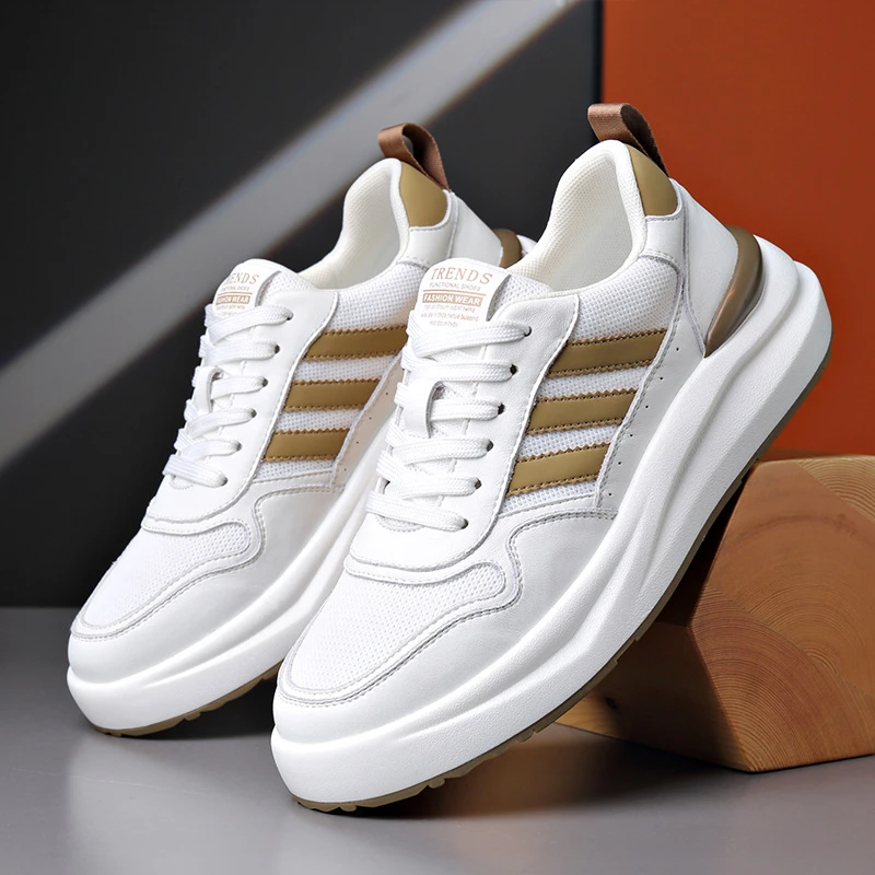 夏季新款休闲男鞋透气吸汗针织网布休闲男士鞋百搭学生厚底男鞋