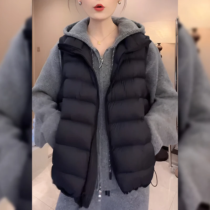 2025秋冬季新款女士排骨棉服马甲时髦洋气外套巨好看的穿搭马夹