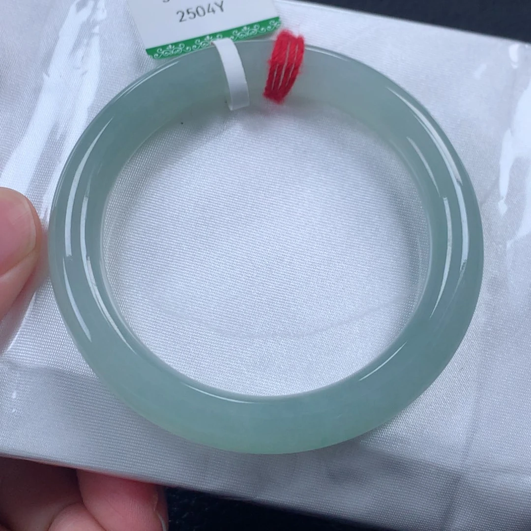 翡翠手镯未镶嵌缅甸天然翡翠手镯54圈口