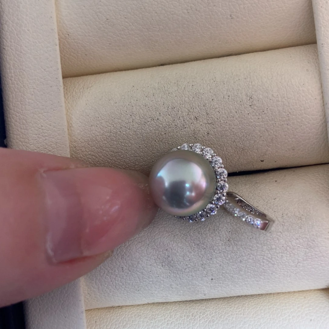 海水珍珠银S925镶嵌颈饰