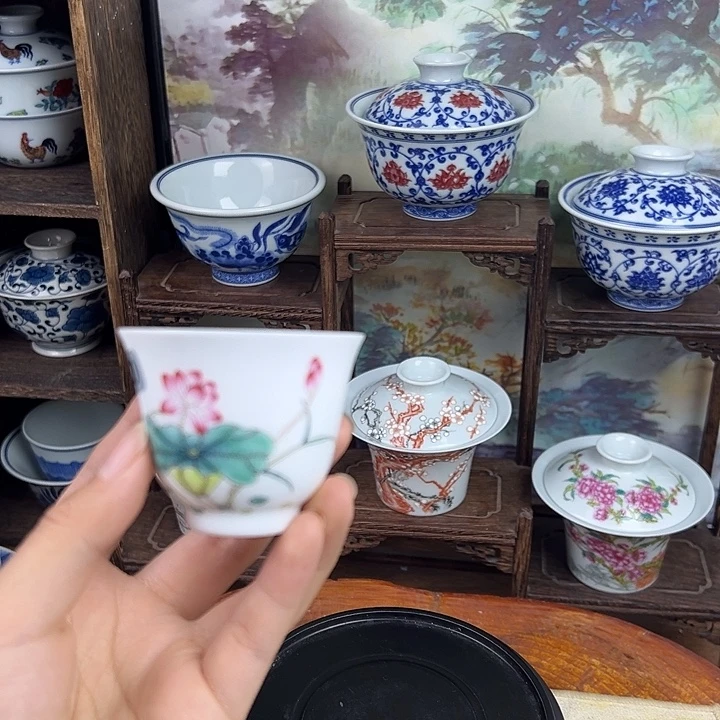 杯子荷花铃铛杯808