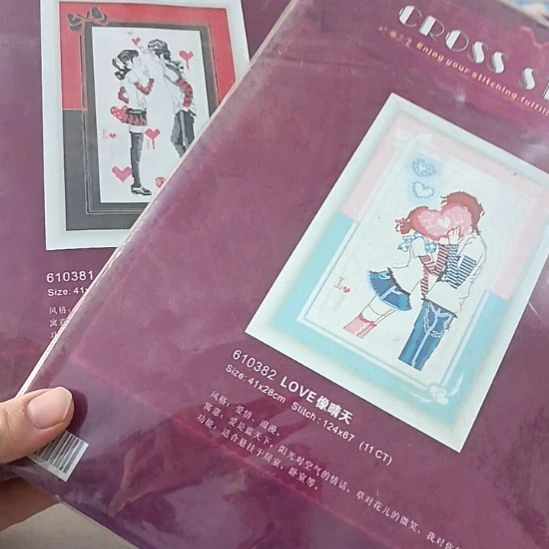 棉无印花的十字绣