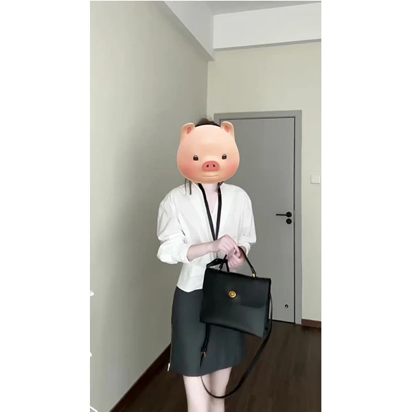 v领长袖缎面修身衬衫女高级感气质设计感上衣春半身灰色裙套装