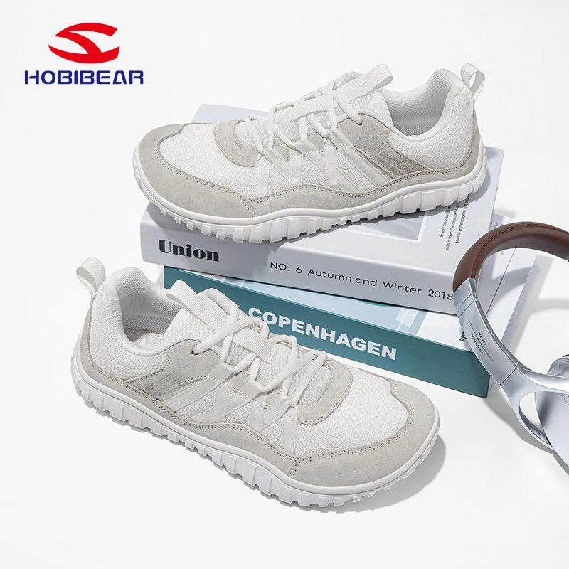 HOBIBEAR男士宽楦赤足鞋男鞋夏季透气休闲宽头鞋室内健身鞋训练鞋