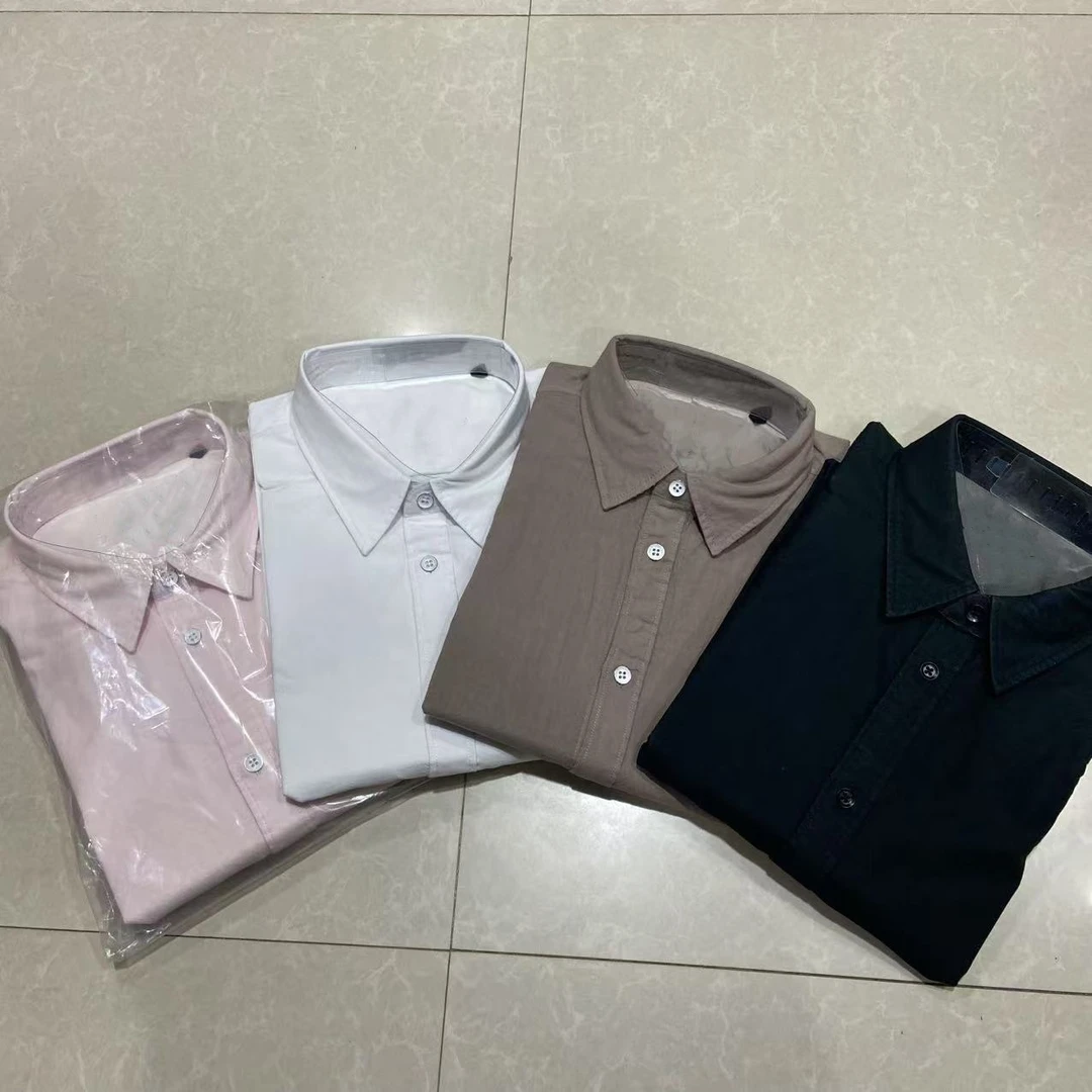 w13 男士水洗做皱工艺长袖衬衫