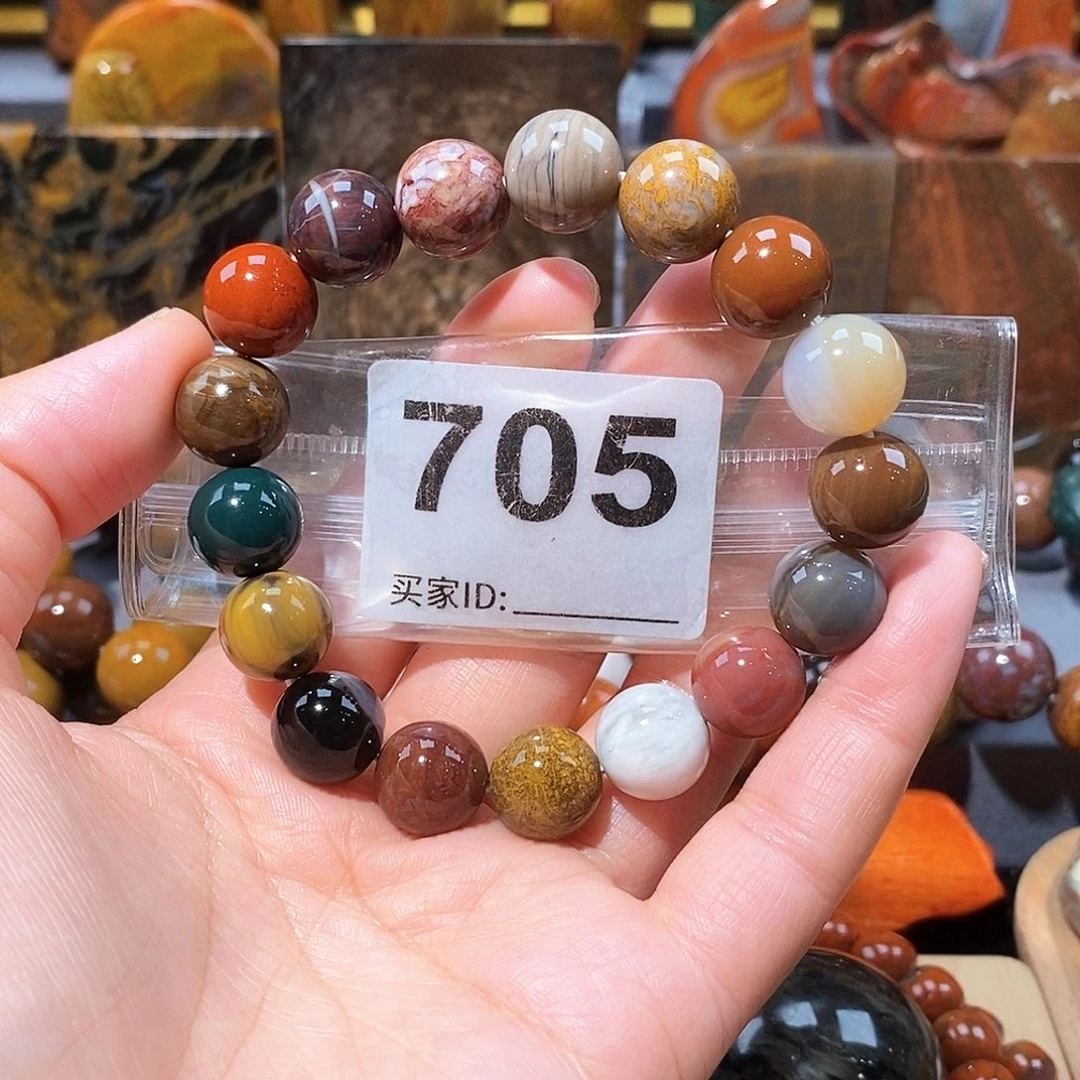 硅化玉天然北票硅化玉手串未镶嵌天然北票硅化玉手串