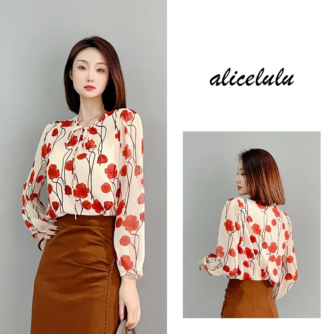 5 ALICE “亭亭玉立”衬衫 浪漫印花 优雅知性 S2141927E
