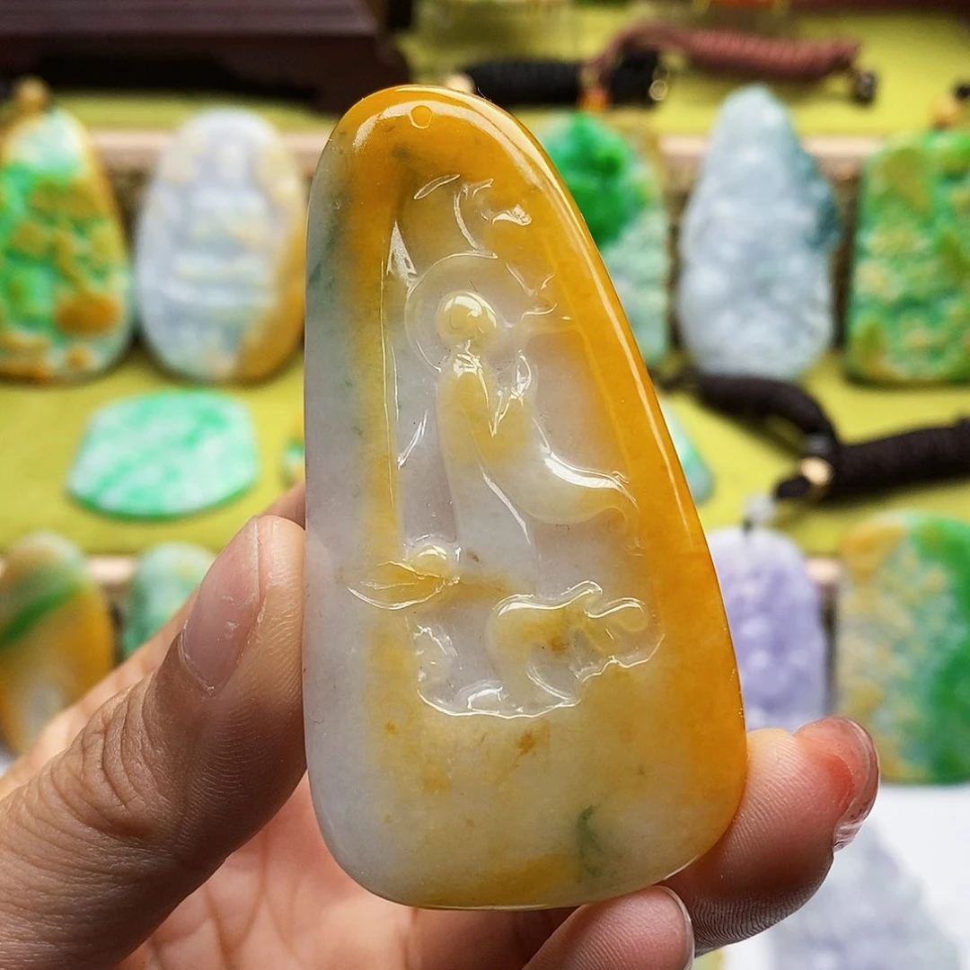 颈饰未镶嵌翡翠翡翠A货一物一证