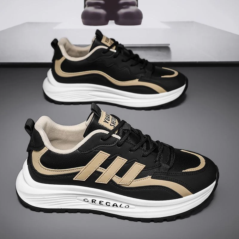 2025春秋新款男鞋时尚百搭休闲鞋男士软底舒适低帮轻便潮流跑步鞋商品图