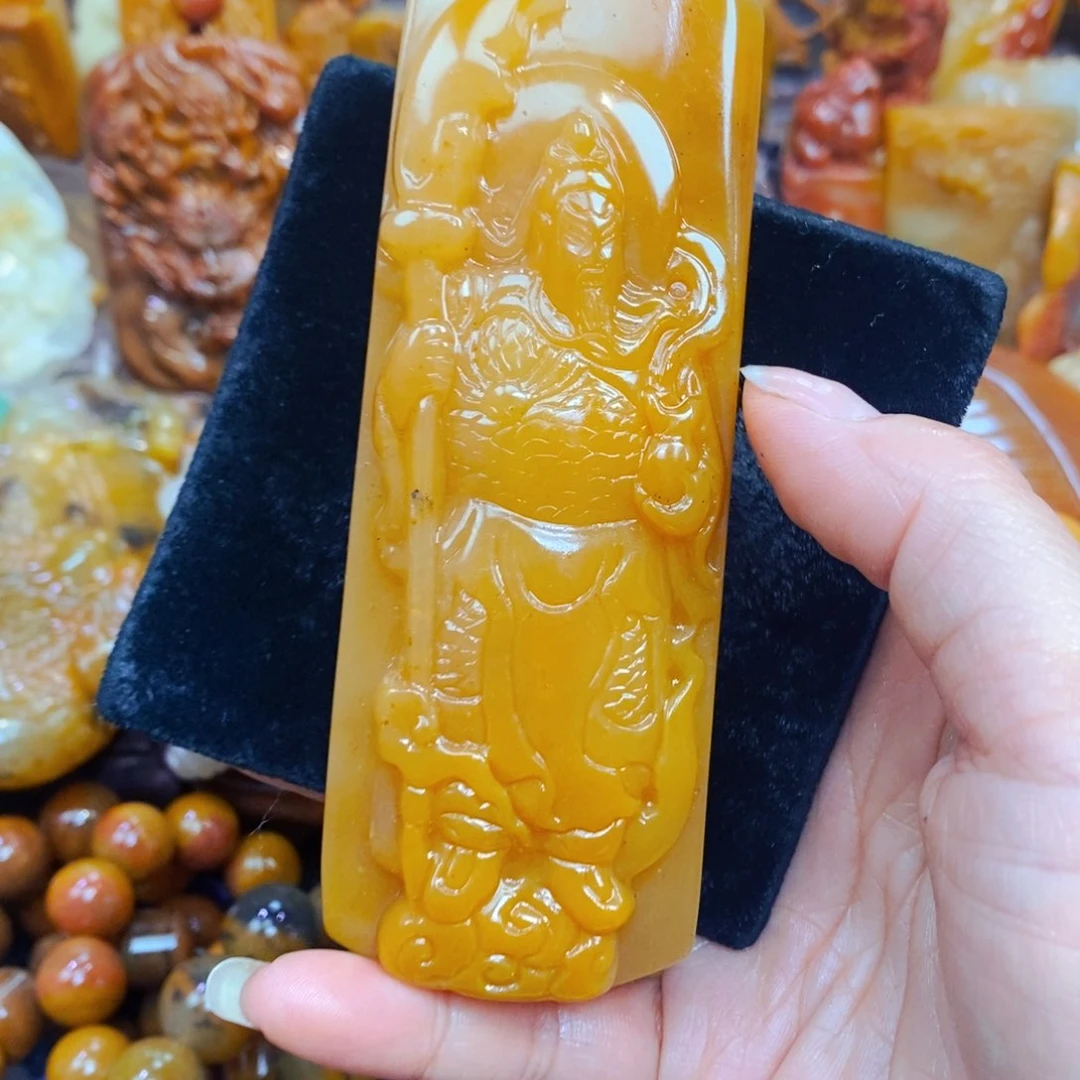 未镶嵌石英质玉（黄龙玉）吊坠(不含链)