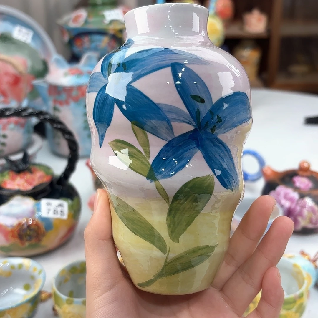 景德镇手绘高温釉下彩陶瓷茶具