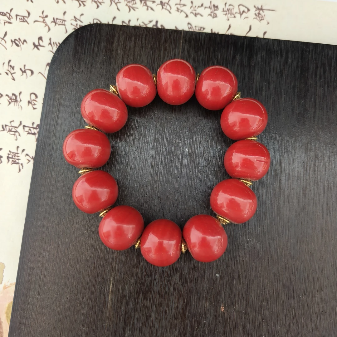 老琉璃复古百搭红色手串5091802