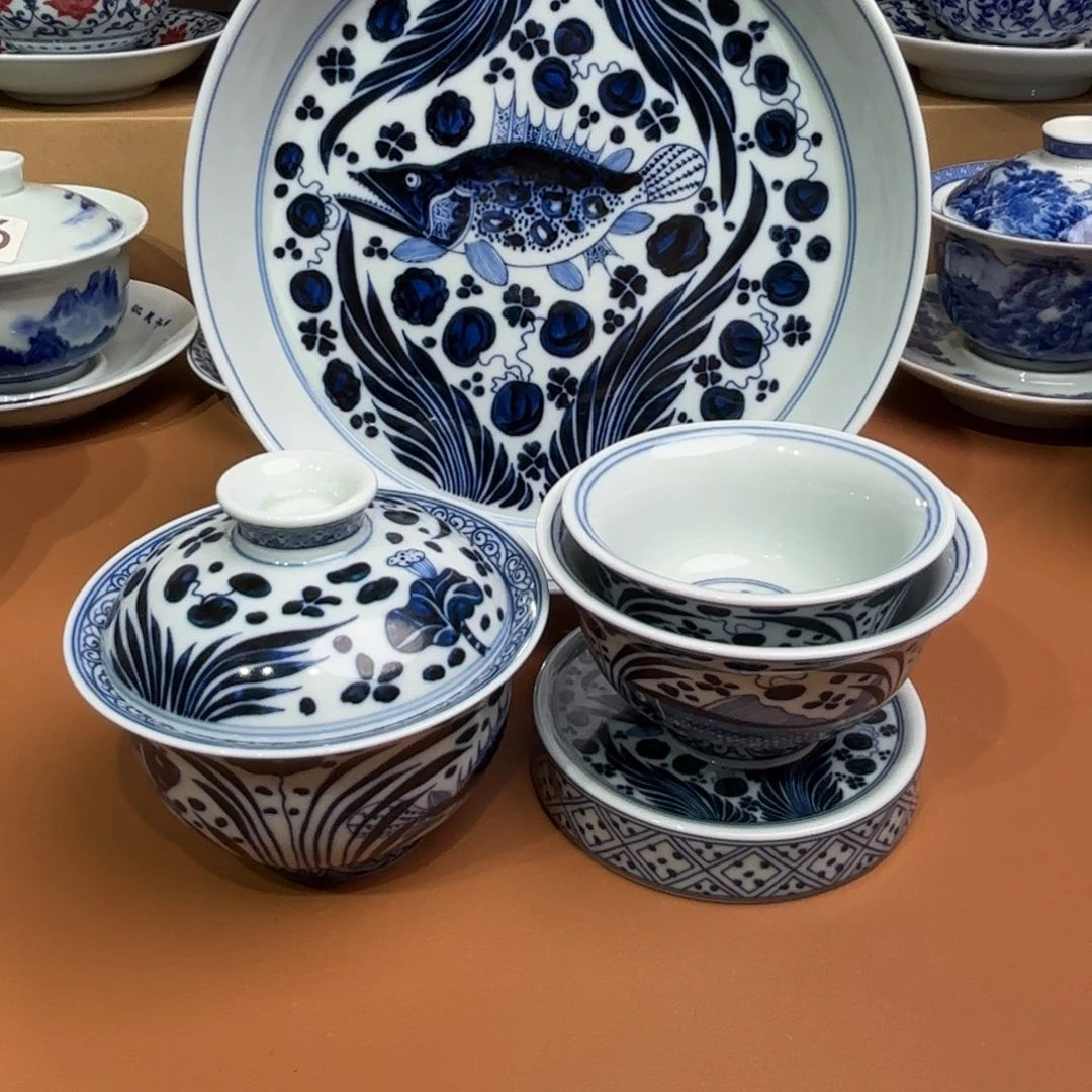 呀***瓜景德镇陶瓷五件套无礼盒