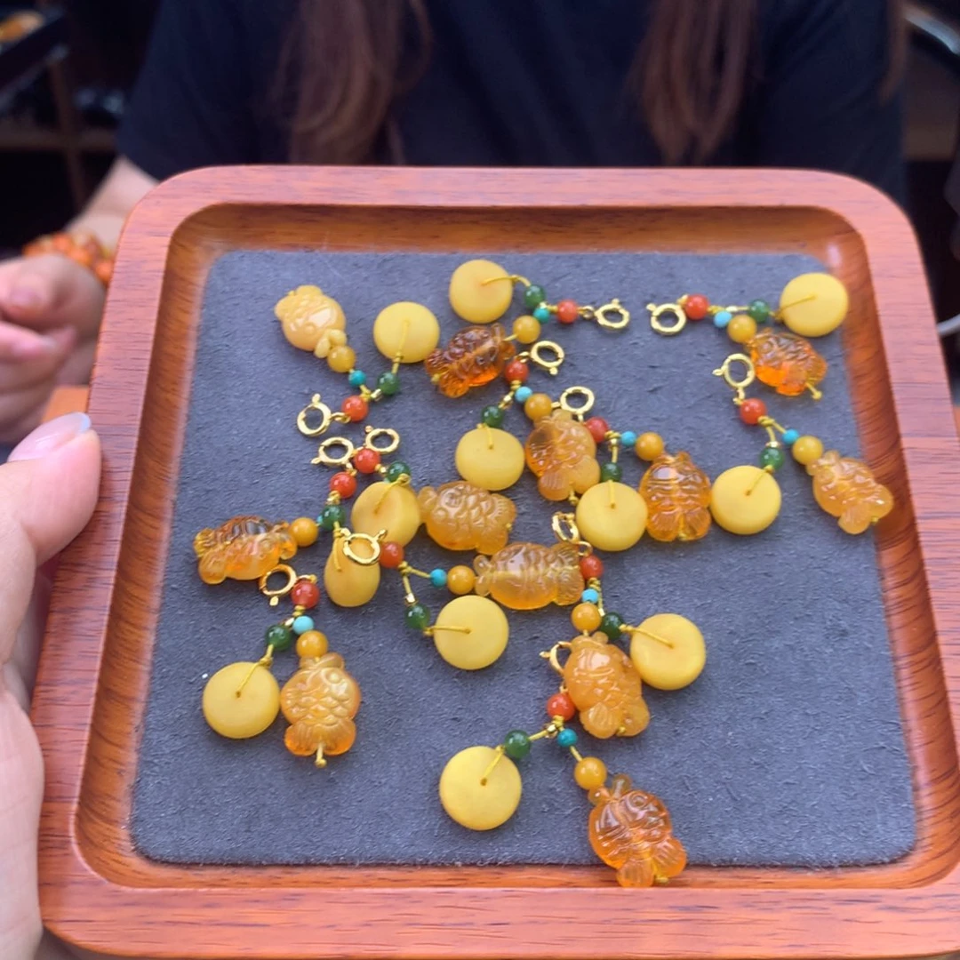 未镶嵌吊坠(不含链)琥珀多样性发一