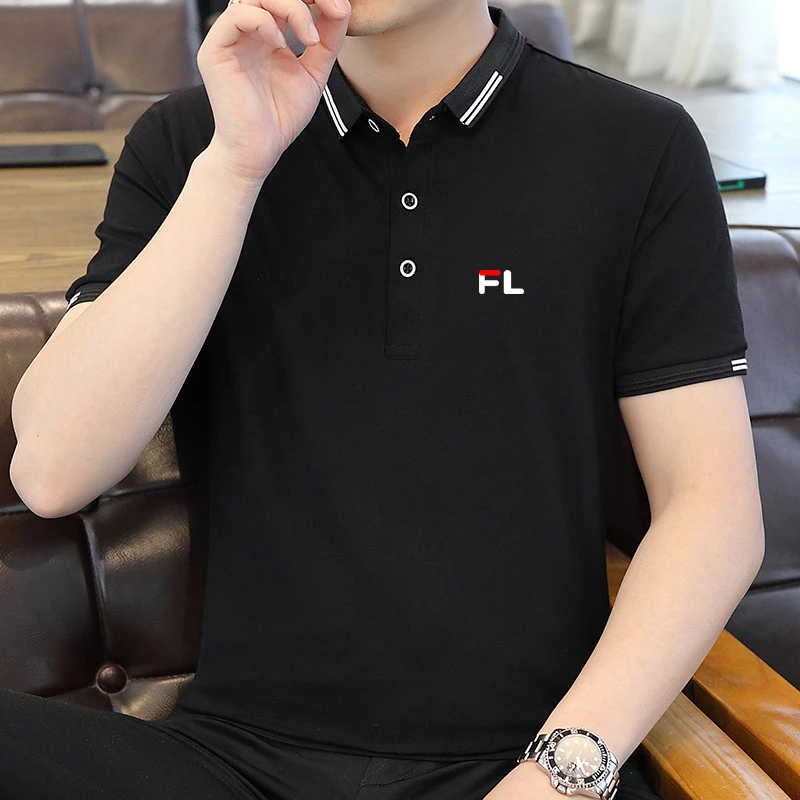 裴乐旗舰新款夏季菲乐官方男士短袖polo衫商务休闲T恤时尚上衣