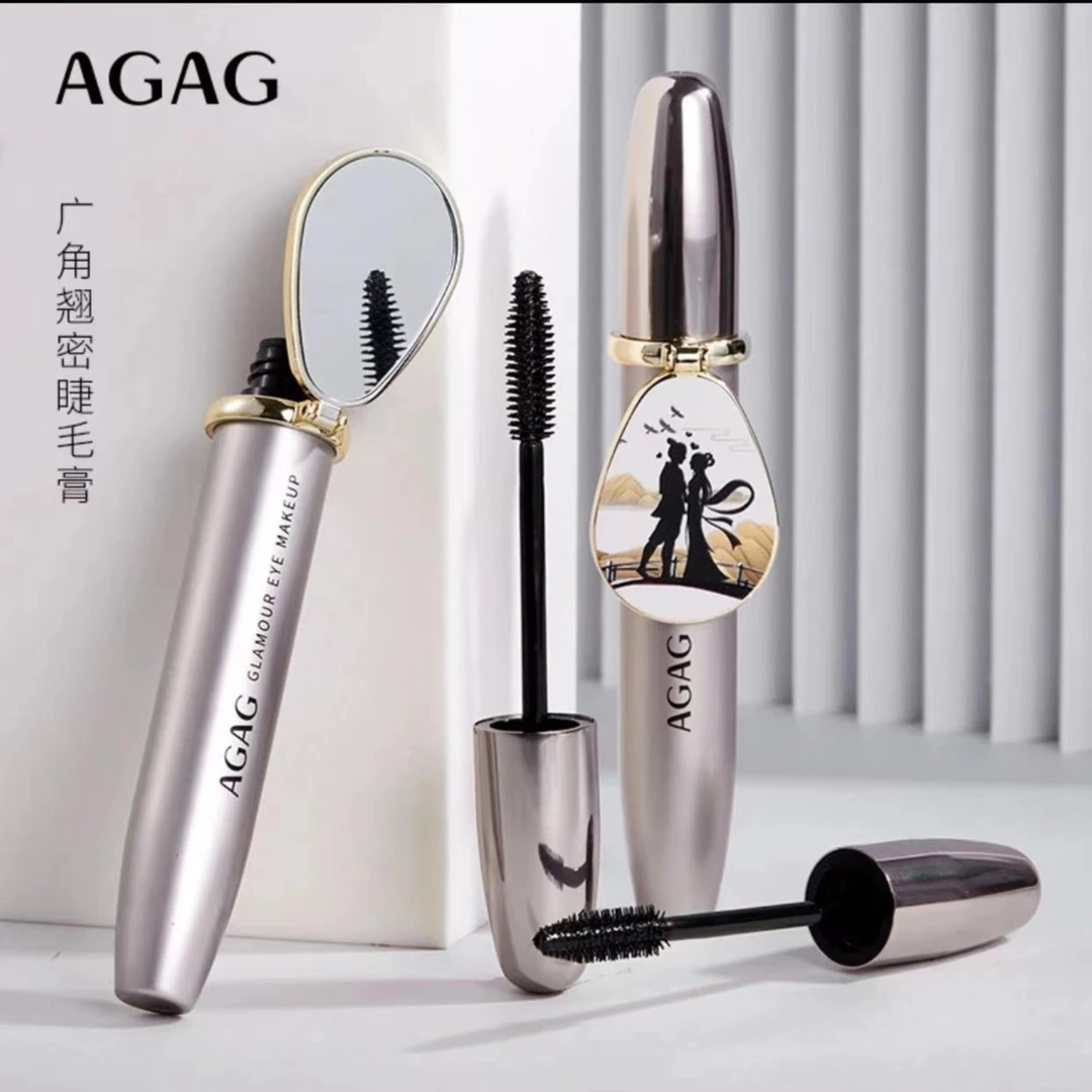 买一送一AGAG广角翘密睫毛膏眼部彩妆卷翘不晕染防汗不掉色 酷黑