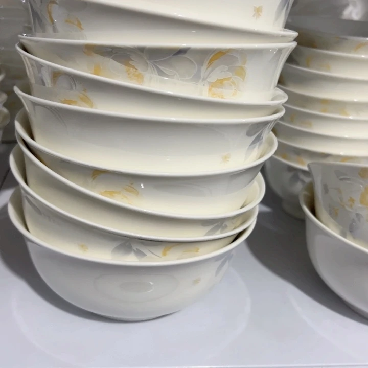 瓷清雅6寸平角面碗10个