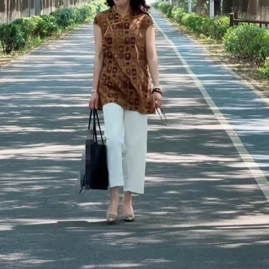 时尚百搭休闲潮流精品女装宽松上衣裤子套装复古上衣