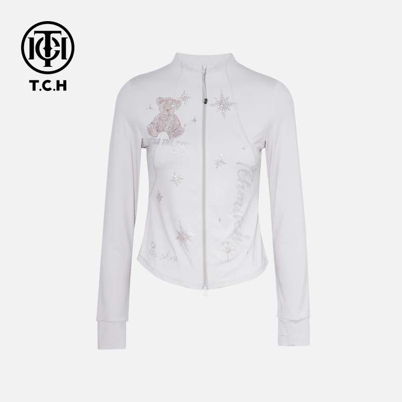 TCH轻奢时尚百搭立领修身轻薄防晒上衣外套女T75B27E1019私服tch