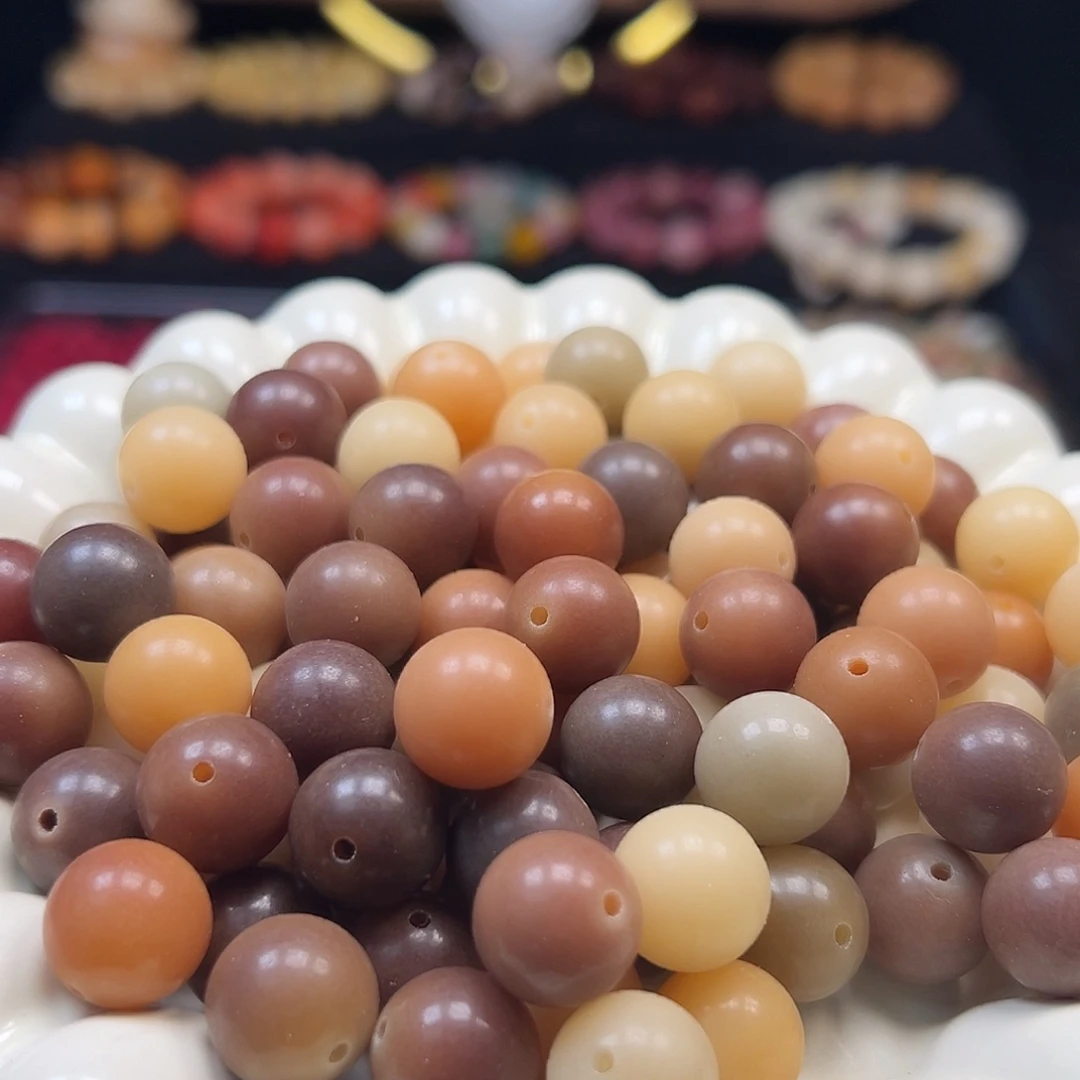 菩提根/象牙果手串卡14老料多宝圆500颗