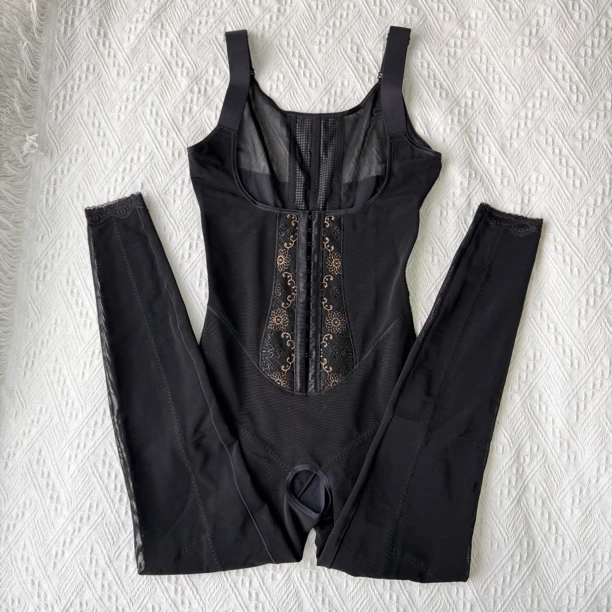 加强版无袖长裤连体塑身衣产后强压收腹提臀束腰美腿塑形体雕开裆