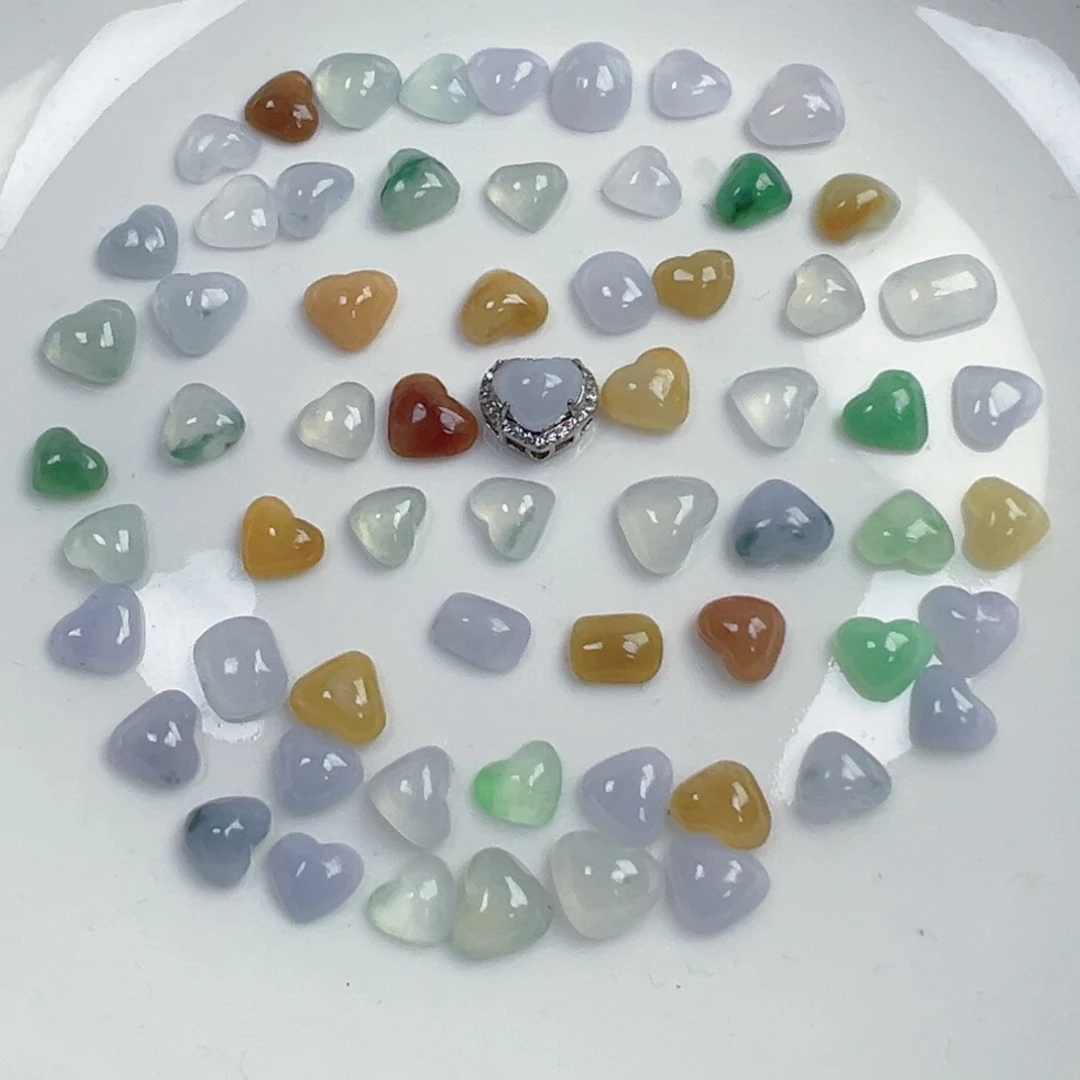 翡翠散珠翡翠爱心一个可挑
