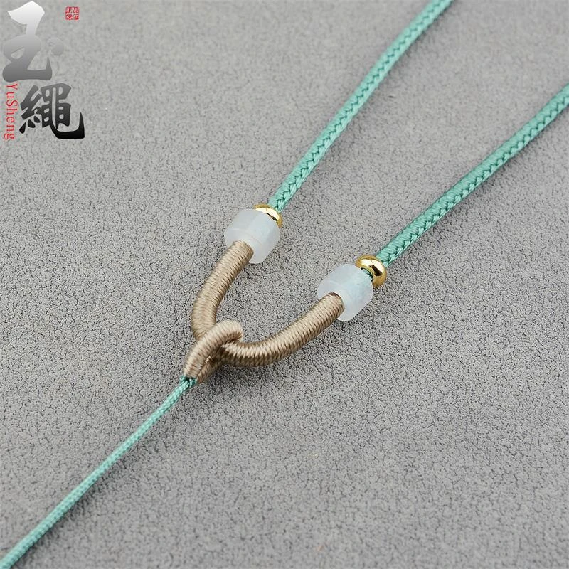 调节绳子手工翡翠编织玉佩项链脖绳玛瑙蜜蜡饰品男女挂绳挂件吊坠