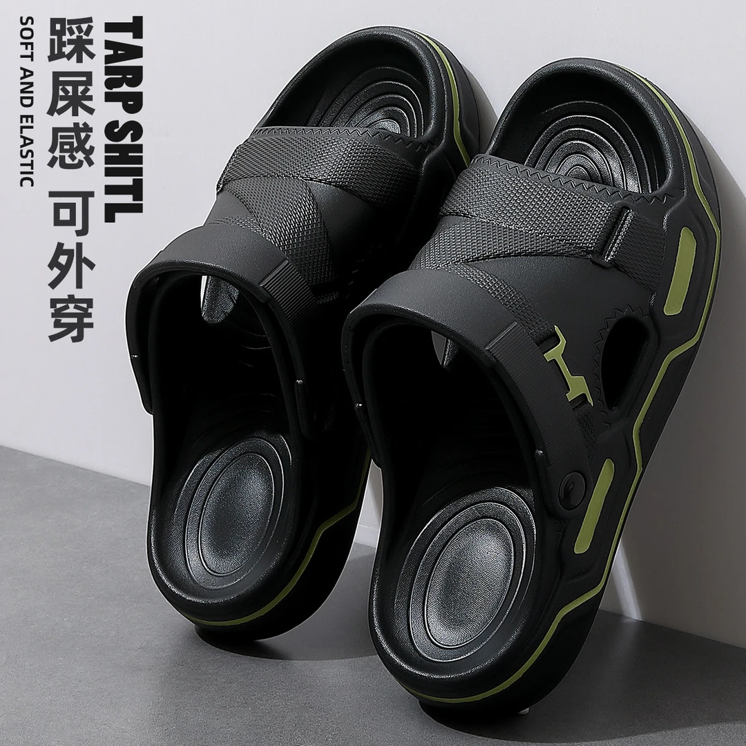 凉鞋男款夏季外穿2025新款防滑防臭户外运动开车专用休闲沙滩鞋男