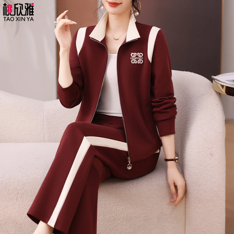 中老年女装妈妈运动套装春秋2025新款洋气中年妇女秋装休闲服外套