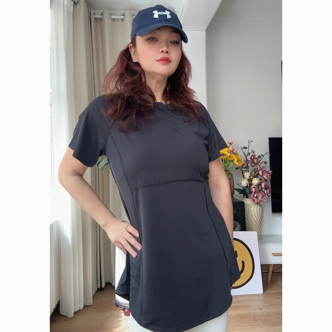 【大春子运动定制真大码】夏季凉感防晒运动短袖女大码遮臀小蛮腰