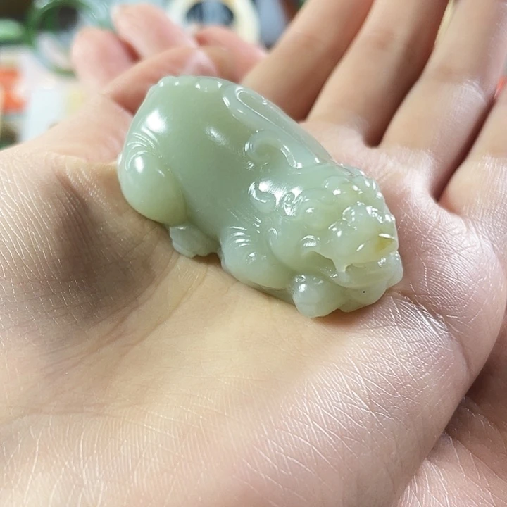 沉***淀和田玉未镶嵌挂件