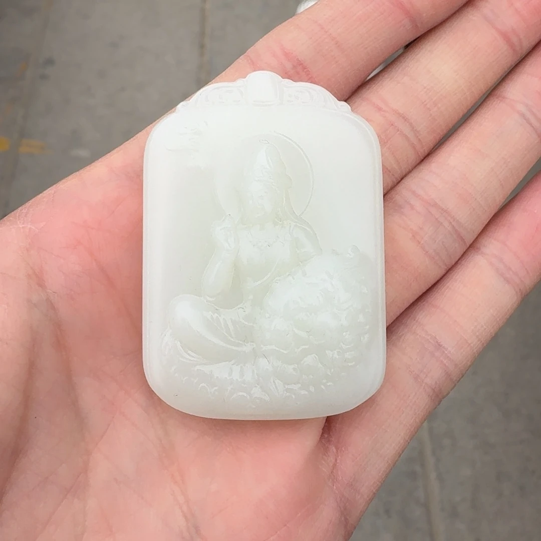 和田玉观音未镶嵌118早市露天