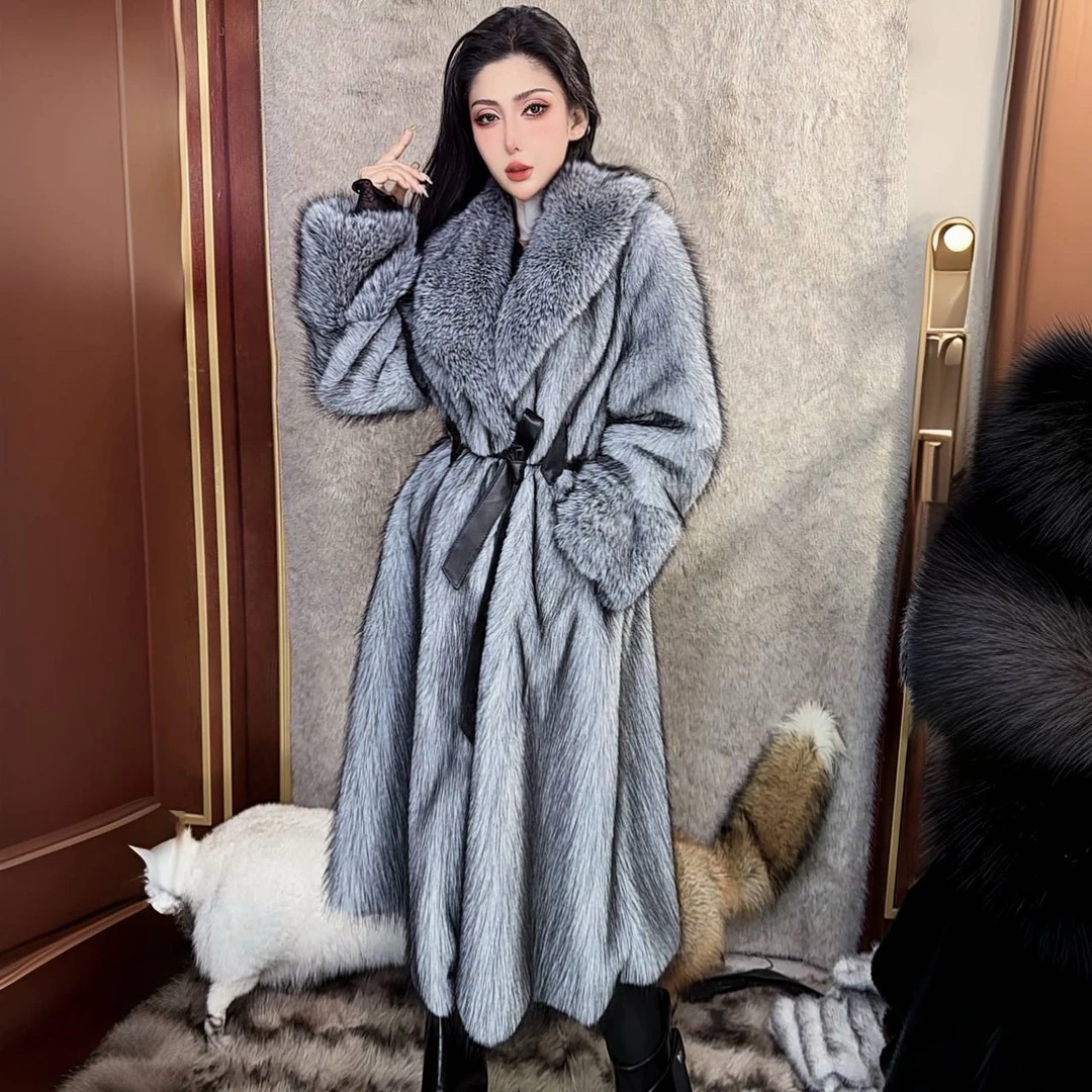 {阿美拉}法式高奢秋冬设计师龙猫拼接短款西服领毛毛外套