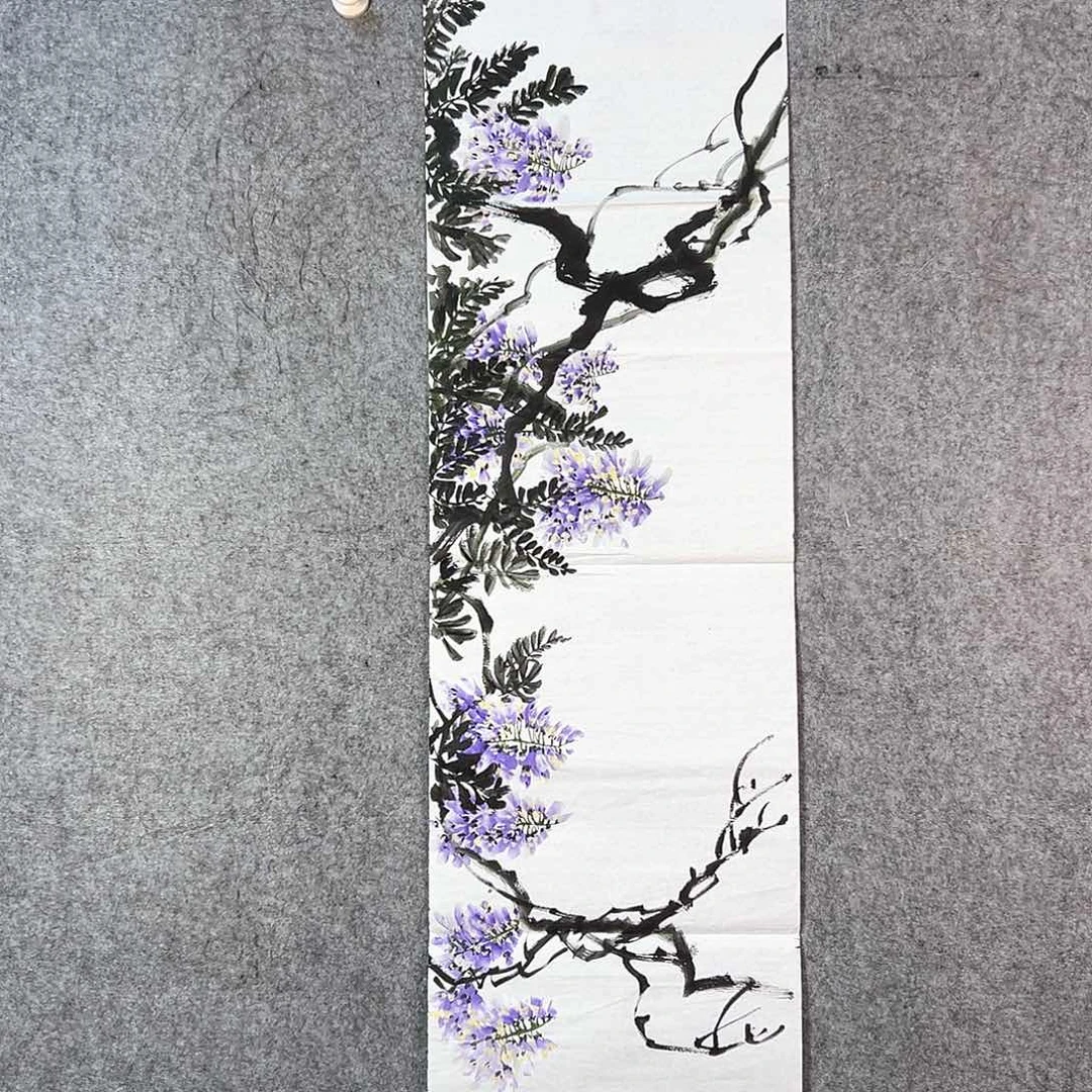 国画505 山水黔城市中心的一